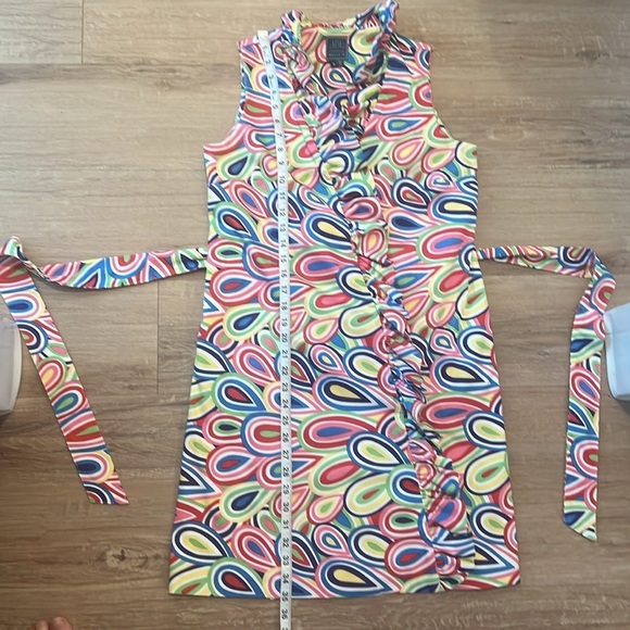 Melly M Riverside Ruffle Printed Wrap Dress Size - 6 - Picture 15 of 16